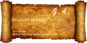 Gujzon Anikó névjegykártya